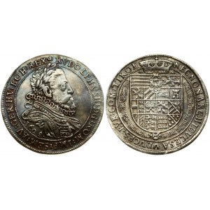 Austria 1 Thaler 1605/4 Hall Rudolf II(1576-1612). Averse: Laureate head right; date below. Reverse...