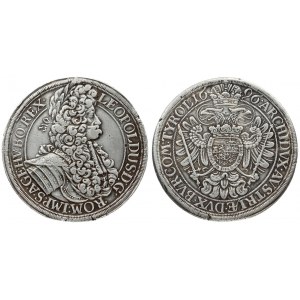 Austria 1 Thaler 1696 Vienna. Leopold I(1657-1705). Averse: Bust to the right and an inscription around. Reverse...