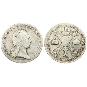 Austria Austrian Netherlands 1 Thaler 1794 H Gunzburg. Franz II (1792-1835). Averse: Garlanded head right. Reverse...