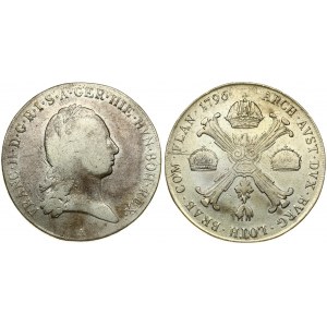 Austria Austrian Netherlands 1 Thaler 1796A. Franz II(1792-1835). Averse: Bust right. Reverse...