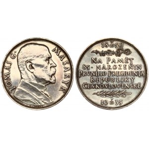 Czechoslovakia Medal 1935 Tomas G Masaryk 85th birthday. Averse Lettering: TOMÁŠ G. MASARYK. Reverse Lettering...