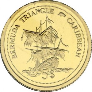 Fiji 5 Dollars 2006 Bermuda-Dreieck. Elizabeth II(1952-) . Averse: Bust of Queen Elizabeth II to right. Lettering...