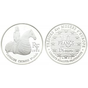 France 10 Francs 1-1/2 Euro 1996 Chinese Horseman. Averse: Equestrian statue right; RF and date at right. Reverse...