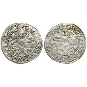 Germany SAXONY 1 Groschen 1572 HB August I(1553-1586). Averse: In circle helmet with shield; outside lettering. Reverse...