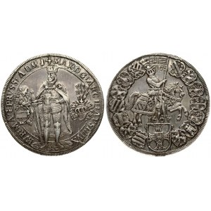 Germany  TEUTONIC ORDER 1 Thaler 1603 Maximilian(1590-1618). Averse: Master standing on ground; arms at left...