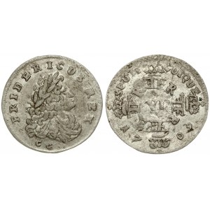 Germany PRUSSIA 6 Groszy 1709 CG Friedrich I(1701-1713). Averse