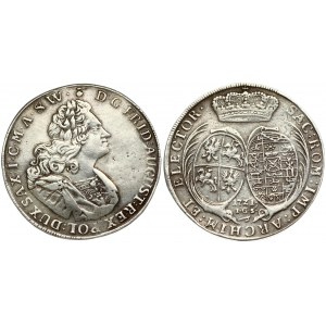 Germany SAXONY 1 Thaler 1721 IGS Friedrich August I(1697–1733). Averse: Armored; draped bust right. Averse Legend...