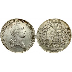 Germany SAXONY 1 Thaler 1775 EDC Friedrich August III(1763-1827). Averse: Head right. Averse Legend: FRID: AUGUST: D:G...