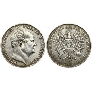 Germany PRUSSIA 1 Thaler 1859A Friedrich Wilhelm IV(1840-1861). Averse: Head right.bAverse Legend: FRIEDR...