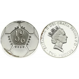 Great Britain 2 Pounds 1996 Elizabeth II(1952-). Averse: Crowned head right. Reverse: Soccer ball; date at center...