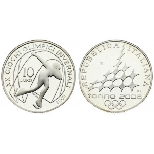 Italy 10 Euro 2005 R 2006 Olympic Winter Games - Speed skating. Averse...