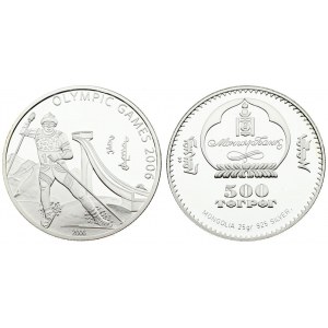 Mongolia 500 Tugrik 2006 Winter Olympics 2006. Averse: Emblem of the Bank of Mongolia; denomination...
