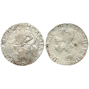 Netherlands GELDERLAND 1 Lion Daalder 1644 Averse: Armored knight looking left above lion shield. Reverse...