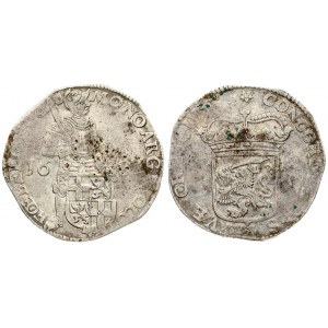 Netherlands UTRECHT 1 Silver Ducat 1683 Averse: Standing armored Knight with crowned shield of Holland at feet...