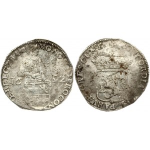 Netherlands UTRECHT 1 Silver Ducat 1692 Averse: Standing armored Knight with crowned shield of Holland at feet...