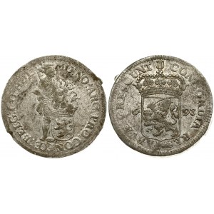Netherlands HOLLAND 1 Silver Ducat 1693 Averse: Standing armored Knight with crowned shield of Holland at feet...