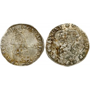 Netherlands UTRECHT 1 Silver Ducat 1695 Averse: Standing armored Knight with crowned shield of Holland at feet...
