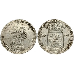 Netherlands ZEELAND 1 Silver Ducat 1791 Averse: Standing armored Knight with crowned Zeeland shield at feet...