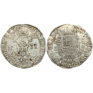 Spanish Netherlands BRABANT 1 Patagon 1631 Antwerp. Philip IV(1621-1665). Averse...