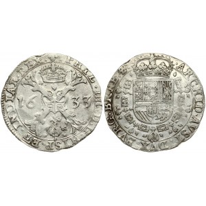 Spanish Netherlands BRABANT 1 Patagon 1633 Brussels. Philip IV(1621-1665). Averse...