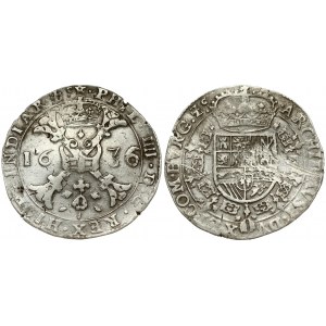 Spanish Netherlands BURGUNDY 1 Patagon 1636(s) Philip IV(1621-1665). Averse: St. Andrew...