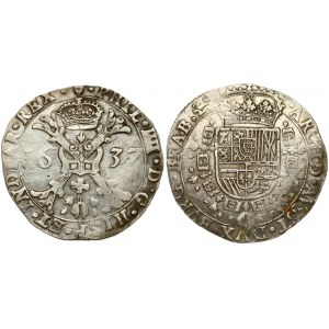 Spanish Netherlands BRABANT 1 Patagon 1637 Antwerp. Philip IV(1621-1665). Averse...