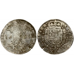 Spanish Netherlands BRABANT 1 Patagon 1655 Brussels. Philip IV(1621-1665). Averse...