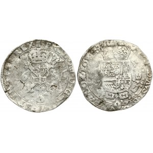Spanish Netherlands TOURNAI 1 Patagon 1656 Philip IV(1621-1665). Averse: Date divided by St. Andrew's cross...