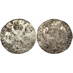 Spanish Netherlands BRABANT 1 Patagon 1656 Antwerp. Philip IV(1621-1665). Averse...