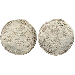 Spanish Netherlands BRABANT 1 Patagon (1612-21) Antwerp. Albert & Isabella (1612-1621). Averse: St. Andrew's cross...