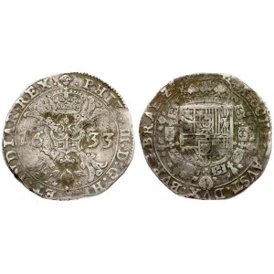 Spanish Netherlands BRABANT 1 Patagon 1633 Brussels. Philip IV(1621-1665). Averse...