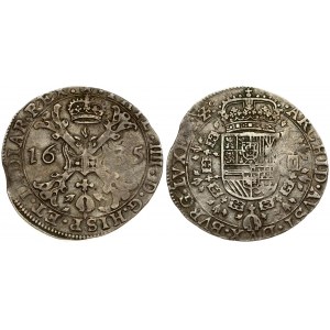 Spanish Netherlands LUXEMBOURG 1/2 Patagon 1635 Philip IV(1621-1665). Averse: St. Andrew...