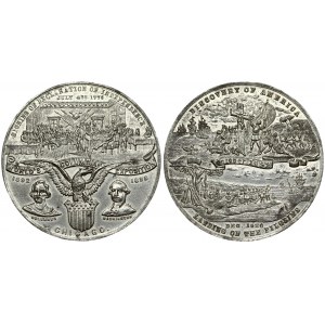 USA  Medal 1892 on the 400th anniversary of the discovery of America by Columbus...