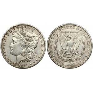 USA 1 Dollar 1901 'Morgan Dollar' O New Orleans. Averse: Liberty head; facing left. Lettering: E·PLURIBUS·UNUM LIBERTY...