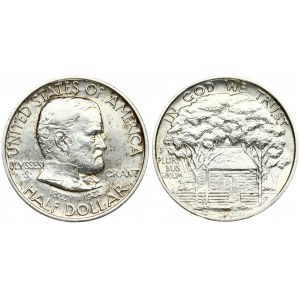 USA ½ Dollar 1922 100th Anniversary of the Birth of Ulysses S Grant. Averse: Portrait of Ulysses S...