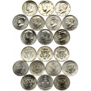 USA ½ Dollar 1964-2010 'Kennedy Half Dollar' & 1976 Bicentenary of the United States Declaration of Independence 1776...