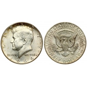USA ½ Dollar 1964 Kennedy Half Dollar. Averse: Portrait of John F. Kennedy to the left; date below. Lettering...