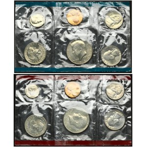 USA 1-50 Cents & 1 Dollar (1979-1980) Coins BU SET. With Original Pack. Lot of 12 Coins