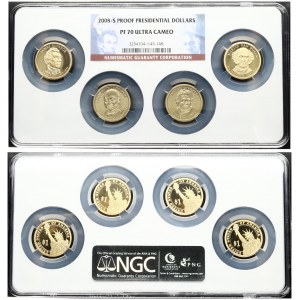 USA 1 Dollar 2008-S James Monroe & John Quincy Adams & Andrew Jackson & Martin Van Buren. San Francisco mint. Reverse...
