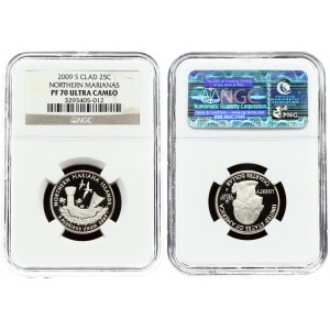 USA ¼ Dollar 'Washington Quarter' 2009-S Northern Mariana Islands. San Francisco mint. Obverse...