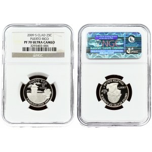 USA ¼ Dollar 'Washington Quarter' 2009-S Puerto Rico. San Francisco mint. Averse...