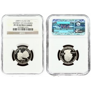 USA ¼ Dollar 'Washington Quarter' 2009-S District of Columbia. San Francisco mint. Averse...