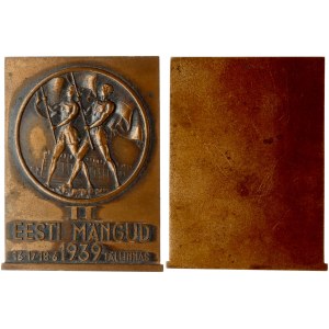 Estonia PLAKETT II ESTONIAN GAMES 1939 IN TALLINN. Copper. Weight approx: 47.51 g. Diameter...