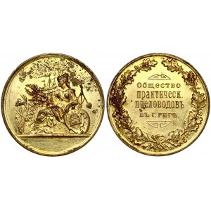 Latvia Medal (1900) of the Society of Practical Beekeepers in Riga. Germany empire. Berlin...