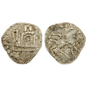 Lithuania 1/4 Grosz ND(1399-1401) Smolensk Mint. Vytautas(1392-1430). Columns on averse. Lion facing right on reverse...