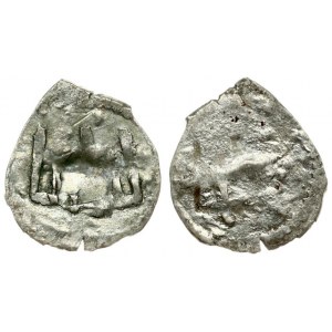 Lithuania 1 Denar  ND(1413-1440) Vilnius Mint. Vytautas(1392-1430). Columns on averse. Spearhead or reverse. Silver...
