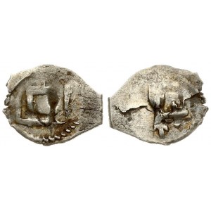 Lithuania 1 Denar (1413-1430) Vilnius. Vytautas(1392-1430). Averse: Columns. Reverse: With Sperhead. Silver. 0.28g...