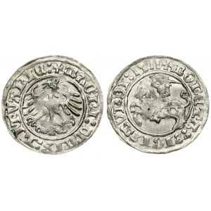 Lithuania 1/2 Grosz 1511 Vilnius. Sigismund I the Old (1506-1548). Averse Lettering: MONETA: SIGISMVNDI: 1511 +...