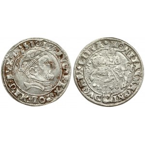 Lithuania 1 Grosz 1546 Vilnius. Sigismund II Augustus (1545-1572). Averse: Crowned bust facing right. Reverse...