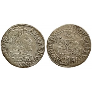 Lithuania 1 Grosz 1546 Vilnius. Sigismund II Augustus (1545-1572). Averse: Crowned bust facing right. Reverse...